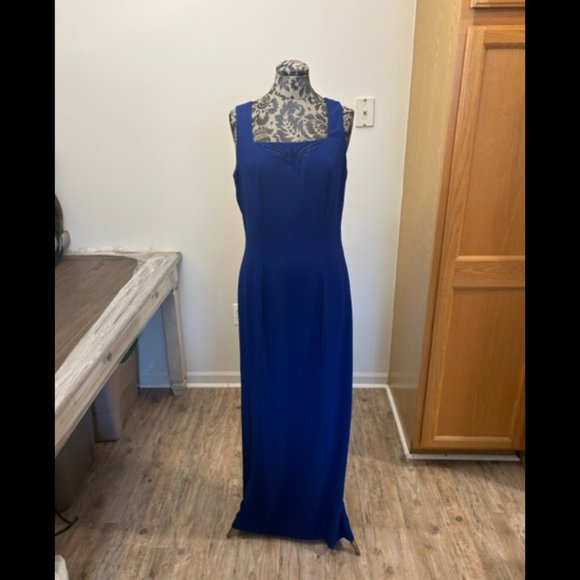 NWT Rimini  royal blue beaded 2 piece with jacket dress size 10 - Picture 3 of 6